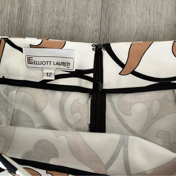 Elliott Lauren Black and Brown Patterned Skirt - Picture 4 of 7